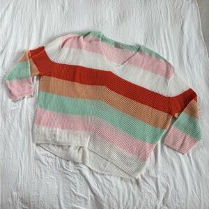 Colorful Striped Women's Sweater